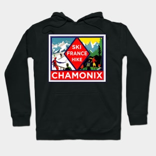 SKI CHAMONIX FRANCE HIKE SKIING HIKING VINTAGE Hoodie